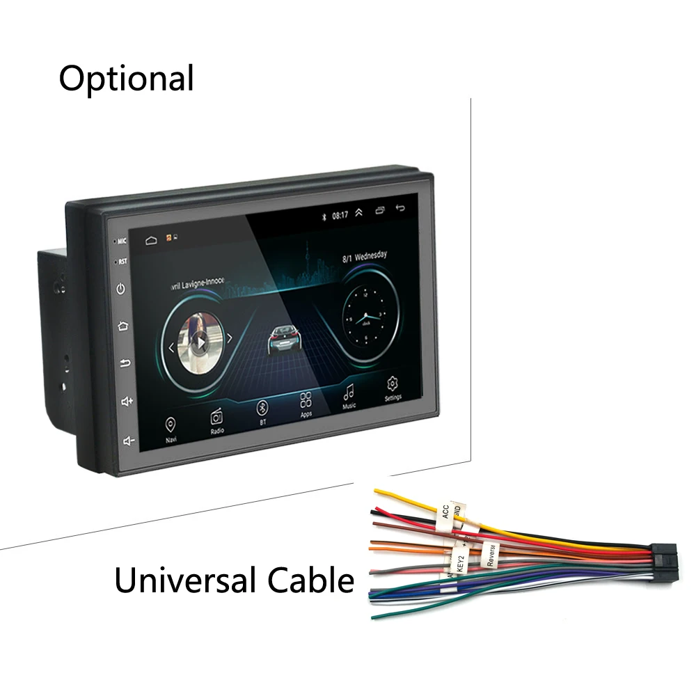 Android 2 Din Автомобильный Радио Мультимедиа Видео плеер gps навигация din 7 &quotHD