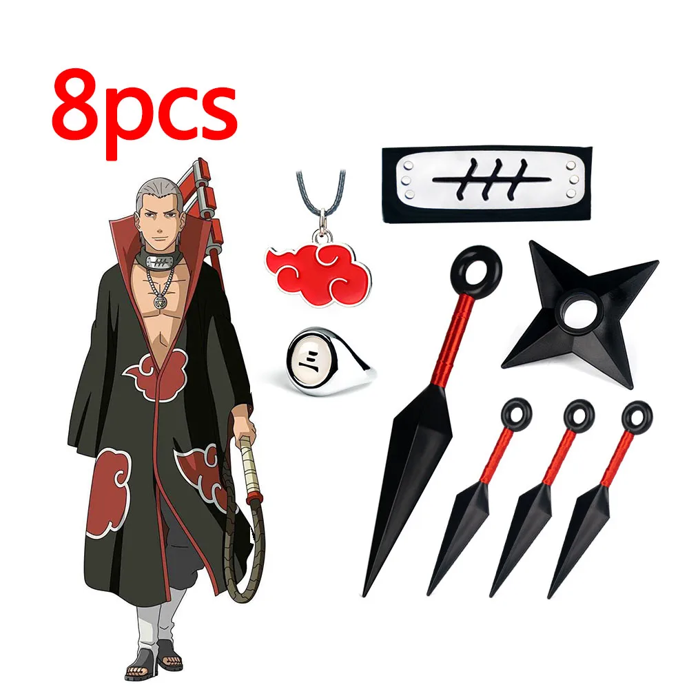 Набор из аниме аксессуары Naruto Akatsuki Cosplay NARUTO Uchiha Itachi перчатки &quotКакаси&quot Kunai Mask Ninja