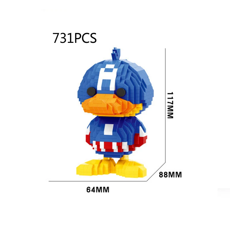 Фигурки супергероев Диснея Марвел Мстители Утконос маленький алмазный блок