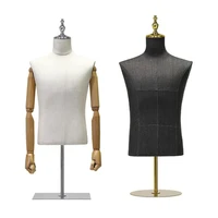 4style white male mannequin props half body stage clothing store display rack arm suit stage model adjustable height 1pc b061