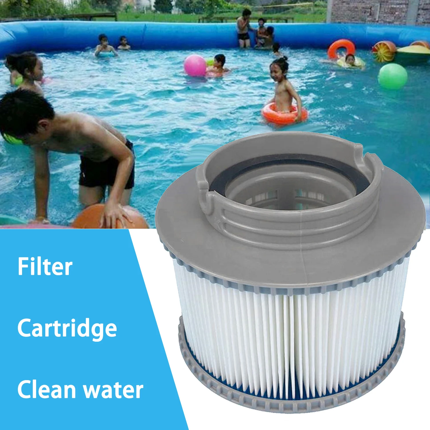 

2PCS Inflatable Swimming Pool Pump Hot Tub Bath Water Filter Cartridge Strainer Replacement Parts Suitable for MSPA FD2089