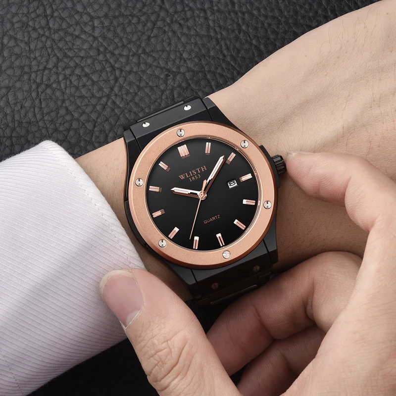 Часы наручные WLISTH Мужские кварцевые брендовые Роскошные спортивные модные
