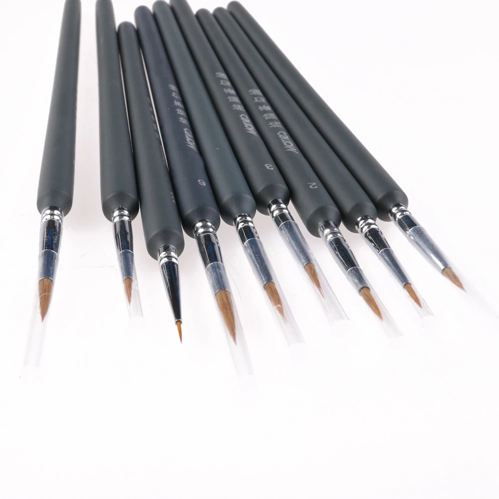 

9Pcs Brush Pen For Sketched Outline Lines Gouache Watercolor Paint Oil Painting