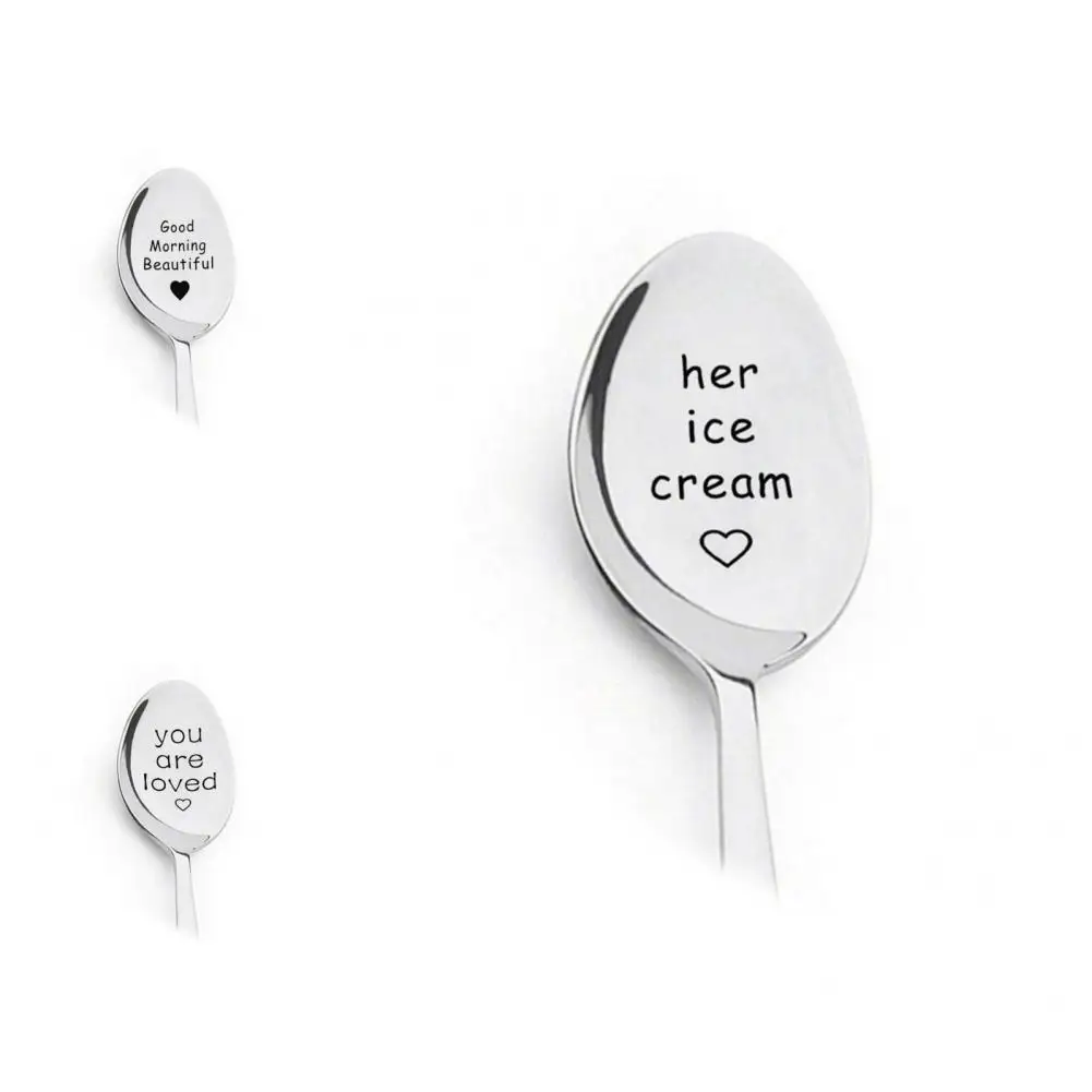 

Shockproof Lightweight Romantic Love Personalized Thankful Coffee Teaspoon for Wife