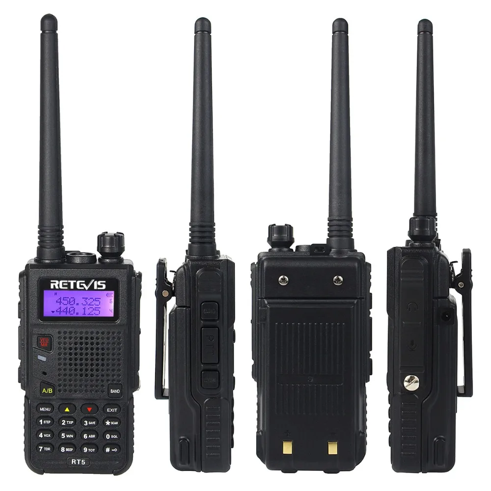 Retevis RT5 Walkie Talkie Ham Two-way Radio 7W 128CH VHF UHF Dual Band VOX FM Amateur Radio Station Communicator Transceiver