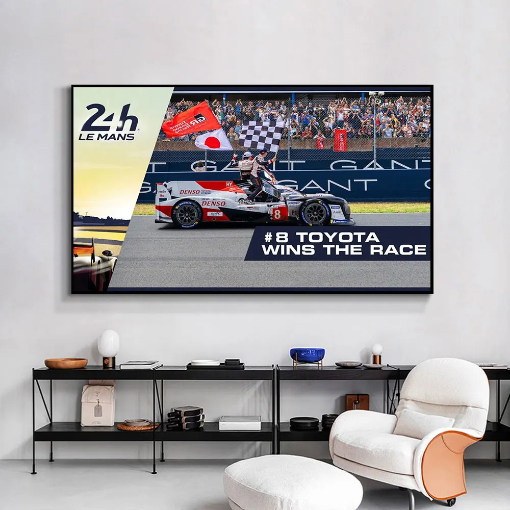 

24 Hours Le Mans Classic Racing Car Poster Print Canvas Painting Home Decor Wall Art Picture For Living Room Frameless