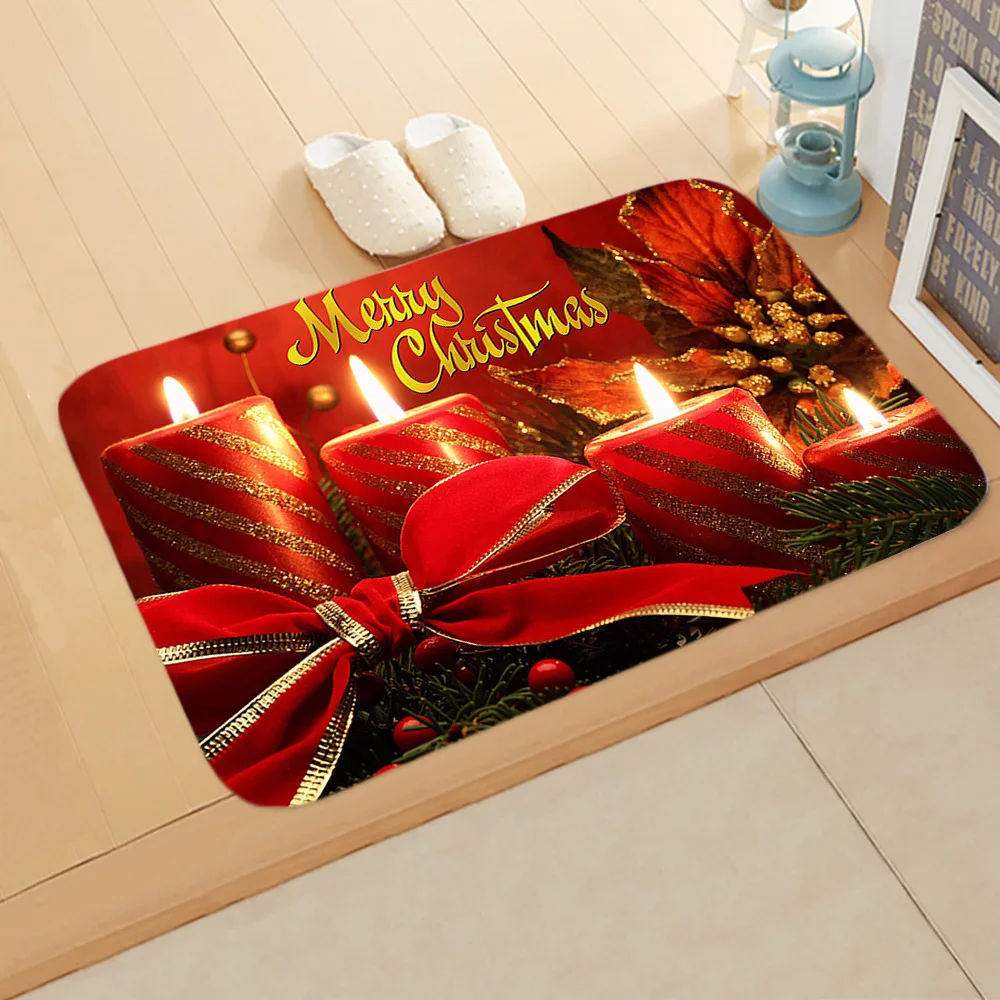 Gift 2 Рождественский коврик для двери, напольный ковер, напольные коврики, рождественские украшения для комнаты, Санта Клаус, для дома,, подарок на Рождество, Natale - Цвет: Gift 2