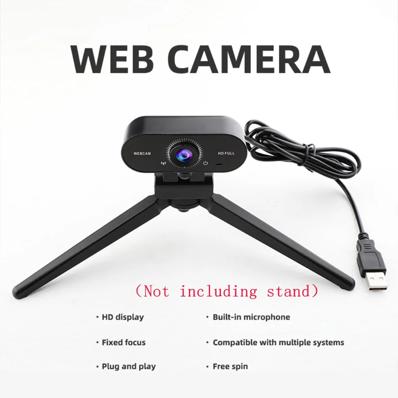

New 2K 1080P HD Web Camera Webcam Built-in Microphone Automatic Noise Reduction Desktop Video Recording Calling For PC Laptop