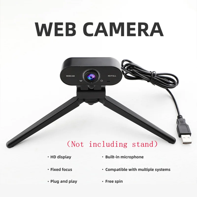 

2020 HD 1080P Webcam Mini Computer PC WebCamera With USB Plug Rotatable Cameras For Conference Work Live Broadcast Video Calling