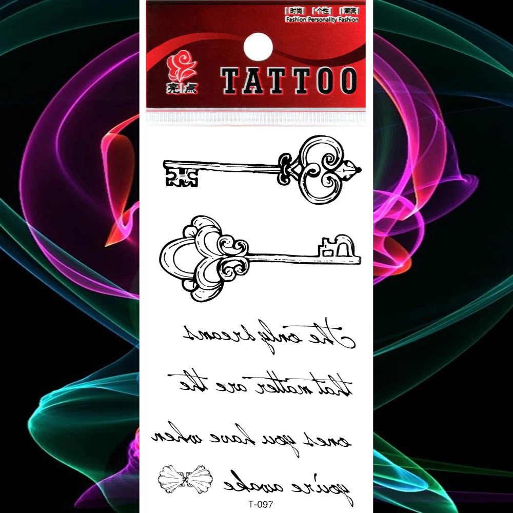 Водонепроницаемые временные тату с буквенным принтом наклейки для татуировок