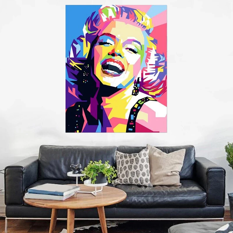 

Full Square/Round Drill 5D DIY Diamond Painting Colored famous singers Embroidery Cross Stitch 3D Home Decor Chrismas gift