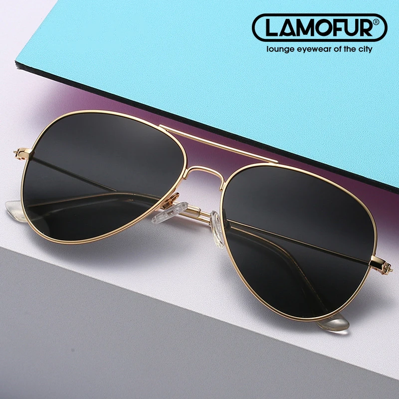 

LAMOFUR Pilot Style Polarized Kids Sunglasses Metal Children Sun Glasses Fashion Boys Girls Shades Eyewear UV400 21215