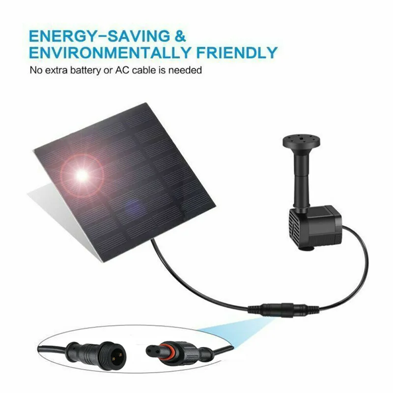 

Solar Fountain Watering kit Power Solar Pump Pool Pond Submersible Waterfall Floating Solar Panel Water Fountain For Garden