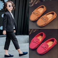 kids suit slip on soft suede loafer peas shoes5 8 9y boys flat tendon bottom boat shoes childrens 2021 new summer girls shoes