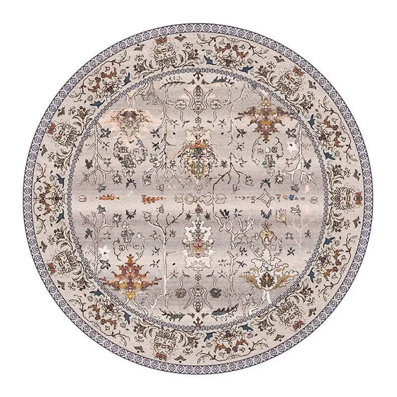 

Bohemian style, retro, beautiful, printed, non-slip, round, rug, floor mat, bedroom, living room, home decoration