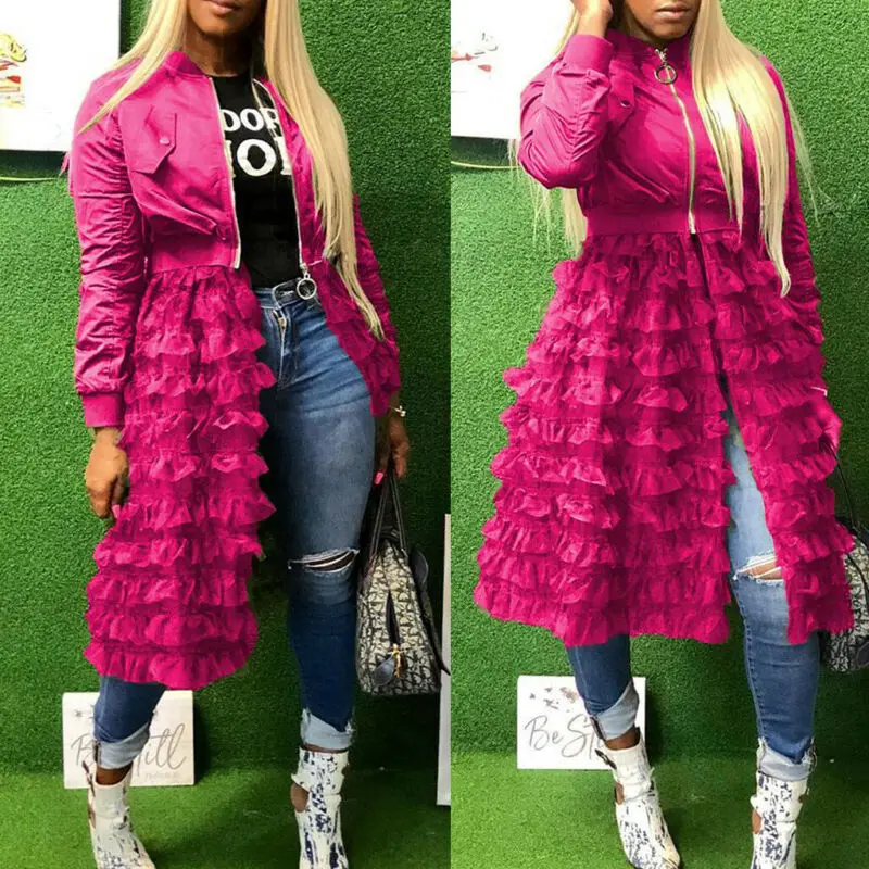 Женский армейский зеленый слой молнии гофрированная сетка отвесная Лоскутная