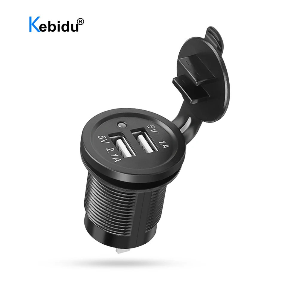 

Car Motorcycle Dual USB Charger 12V Cigarette Lighter Car Boat Motorcycle Cigarette Lighter Sockets Power Plug Outlet