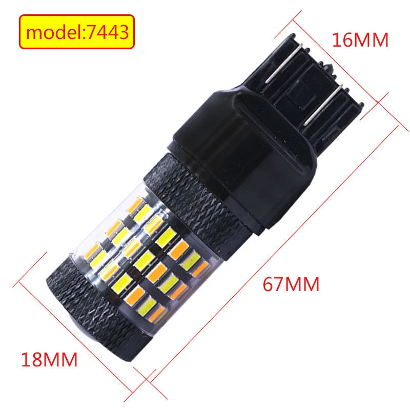 2 шт. автомобиля 1157 BAY15D T25 3157 7443 T20 Led 3014 60 SMD авто светодиодные лампы указатели