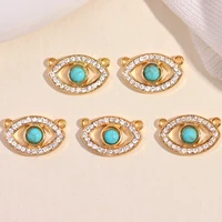 5pcs shiny crystal evil eye charms pendants for diy handmade jewelry making turkish eye necklaces bracelets jewelry accessories