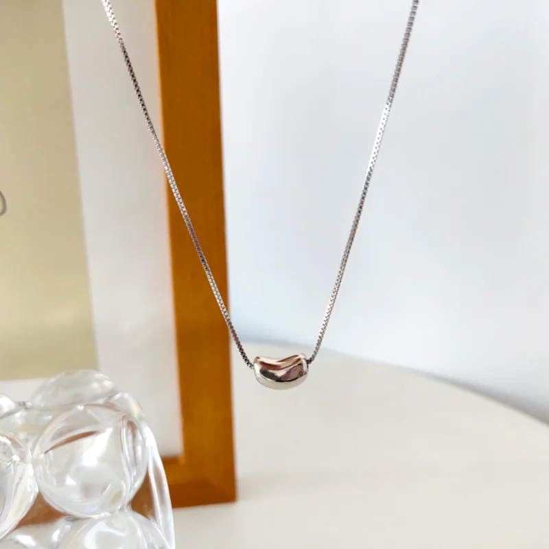 

Modern Jewelry Geometric Pendant Necklace Simply Deign Hot Selling Silvery Plating Chain Necklace For Girl Fine Accessories
