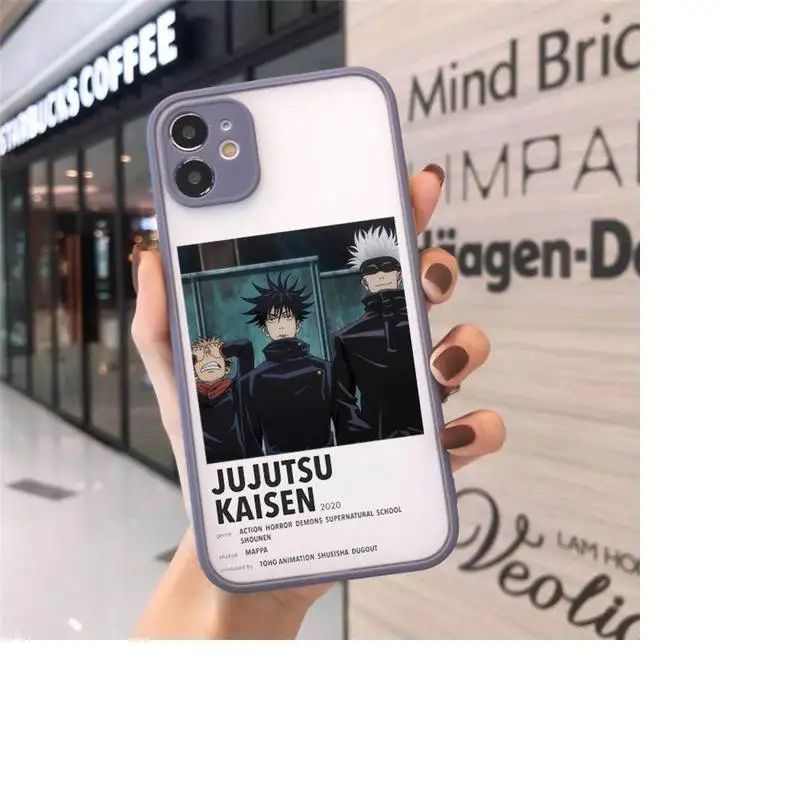

Jujutsu Kaisen Japan anime Phone Cases matte transparent For iphone 7 8 11 12 plus mini x xs xr pro max cover