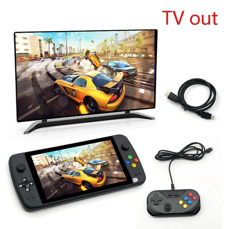 Портативная игровая консоль 7 дюймов четырехъядерный 1 3 ГГц HD LCD Sn 3000 + портативная