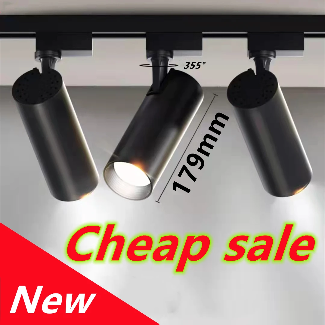 

Светодиодный Трековый светильник 20 Вт 30 Вт, COB Трековый светильник, вращающаяся направляющая точечная лампа, s светодиодный точесветильник ...