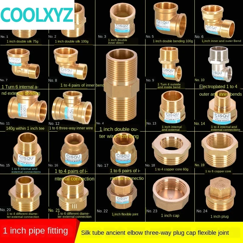 Медный Соединительный тройник 1 дюйм до внутреннего колена 3/4 дюйма наружных