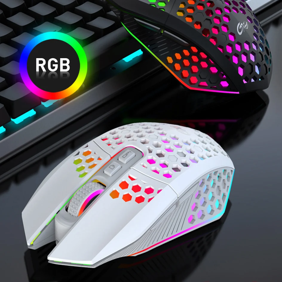 

X801 USB Charging Optical Mouse 2.4Ghz Wireless Gaming Mouse 1600 DPI RGB Light Computer & Laptop Accessories For Office