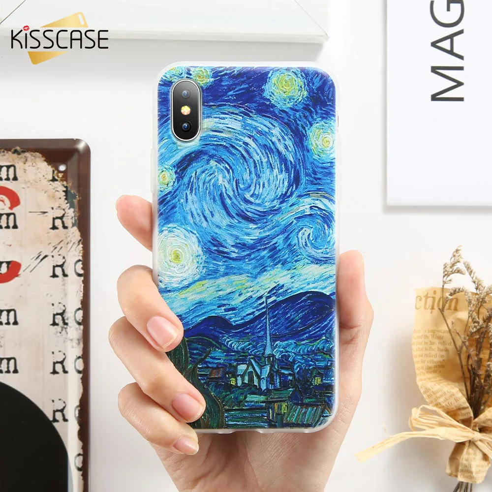 KISSCASE картина маслом Чехлы для Xiaomi Redmi 6 6A 5 5A 4X подсолнухи ван гога чехол Pocophone F1 S2 8 6x