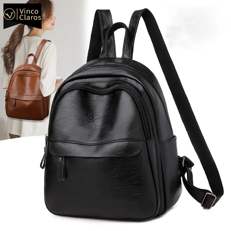 Модный женский кожаный рюкзак Mochila Para Hombre высококачественный Женский