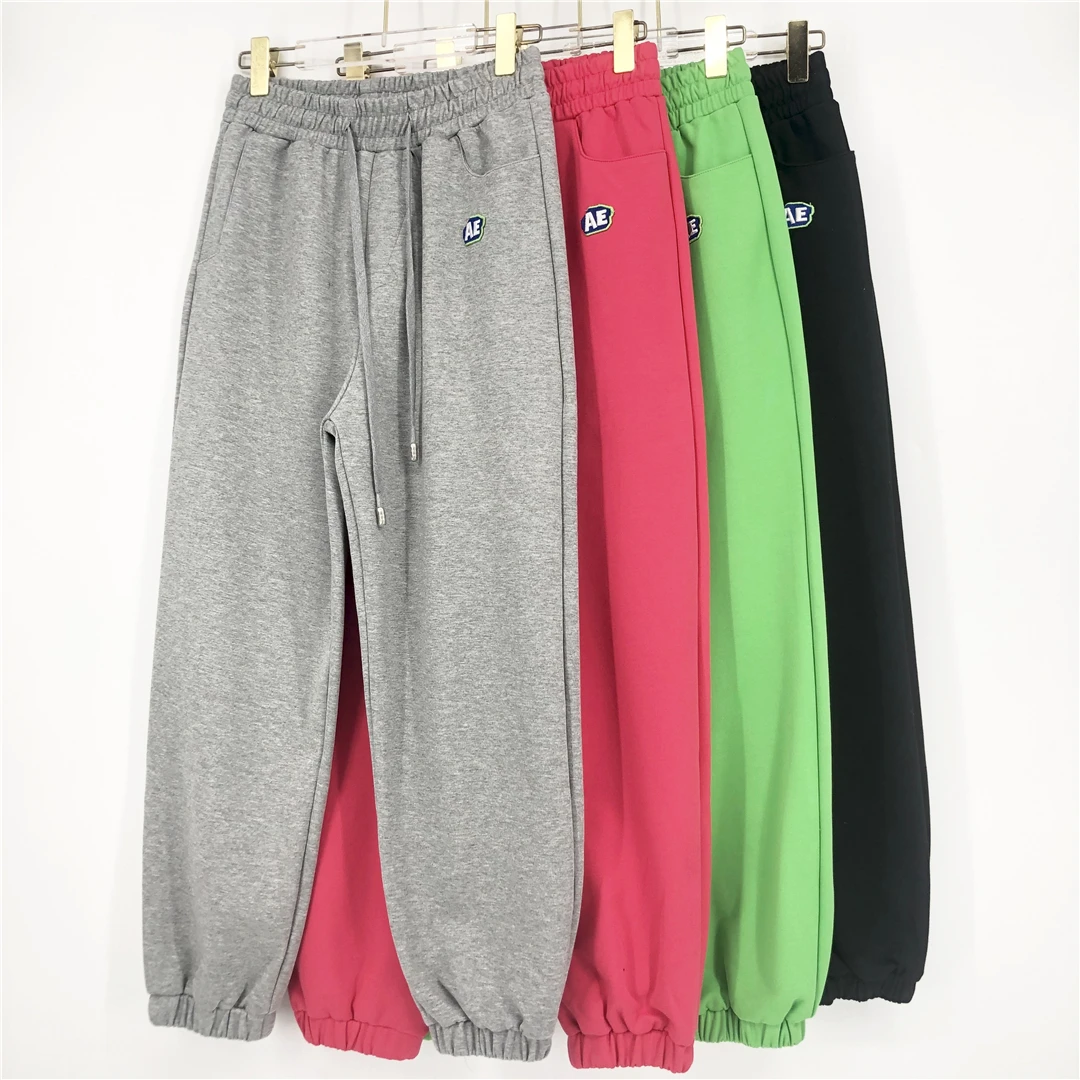 

Korea hip-hop top High Quality ADER ERROR AE embroidery men women loose Fashion cotton ADER sport pants Trousers