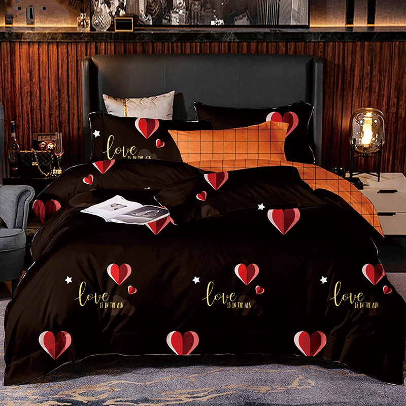 

Alanna X series 06 Printed Solid bedding sets Home Bedding Set 4-7pcs High Quality Lovely Pattern with Star tree flower