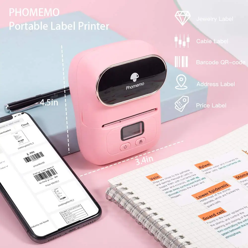 Phomemo M110 Мини Портативный термопринтер для этикеток многофункциональный