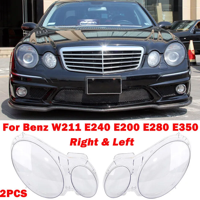 

Car Headlight Fog Light Lens Cover Shell Headlamp Lenses Cover For Mercedes For Benz E Class W211 E320 E350 2006-2008