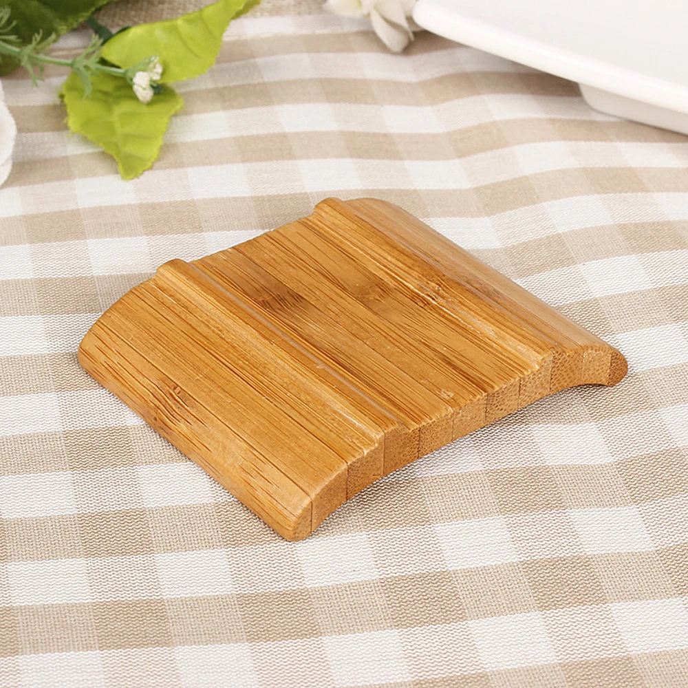 Подставка для мыла из натурального бамбука деревянный чехол поднос держатель