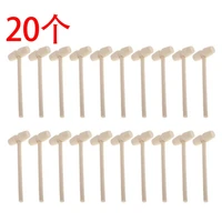 20 pieces wooden crab mallet seafood shellfish wood cracker mini wood hammer shell cracker for seafood lobster tool