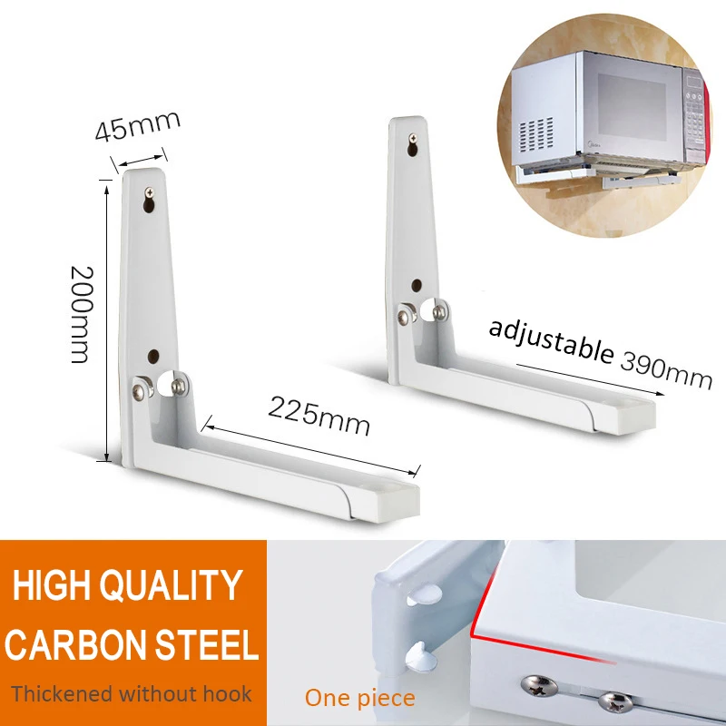 

Stainless Steel Microwave Foldable Oven Shelf Rack Support Frame Stretch Adjustable Wall Mount Bracket Holder Kitchen Storage