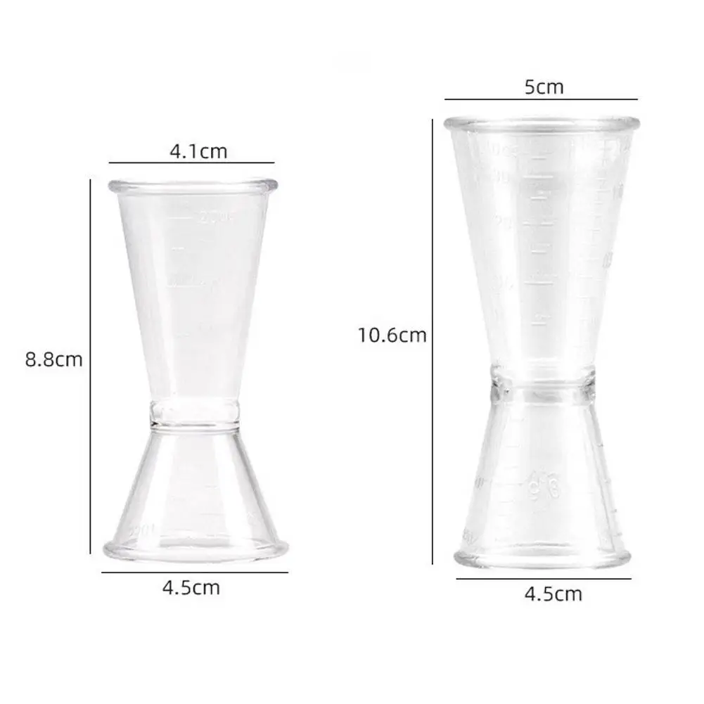 

20 / 40Ml Measurer Cup Transparent Resin Bar Wine Jigger Shot Drink Wine Cup Mixer Double Accessories Measurer Short Bar H7G2