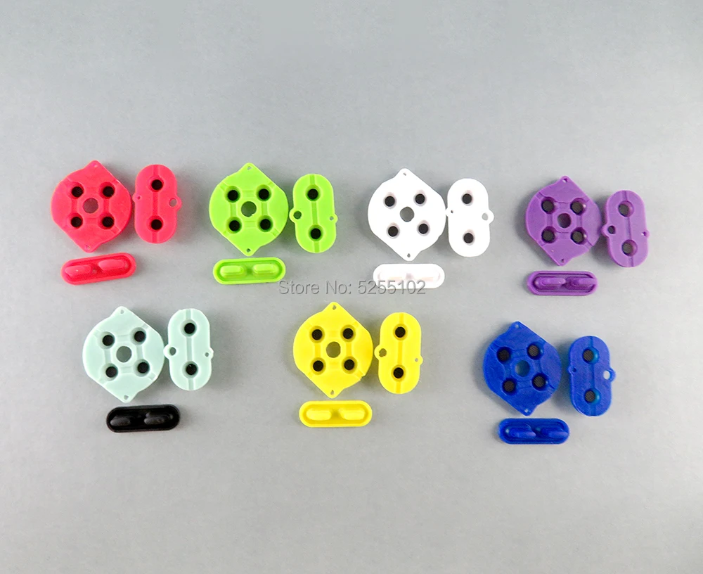 7 цветов Резиновый проводящий button A-B d-pad для Game Boy Color GBC корпус силиконовая
