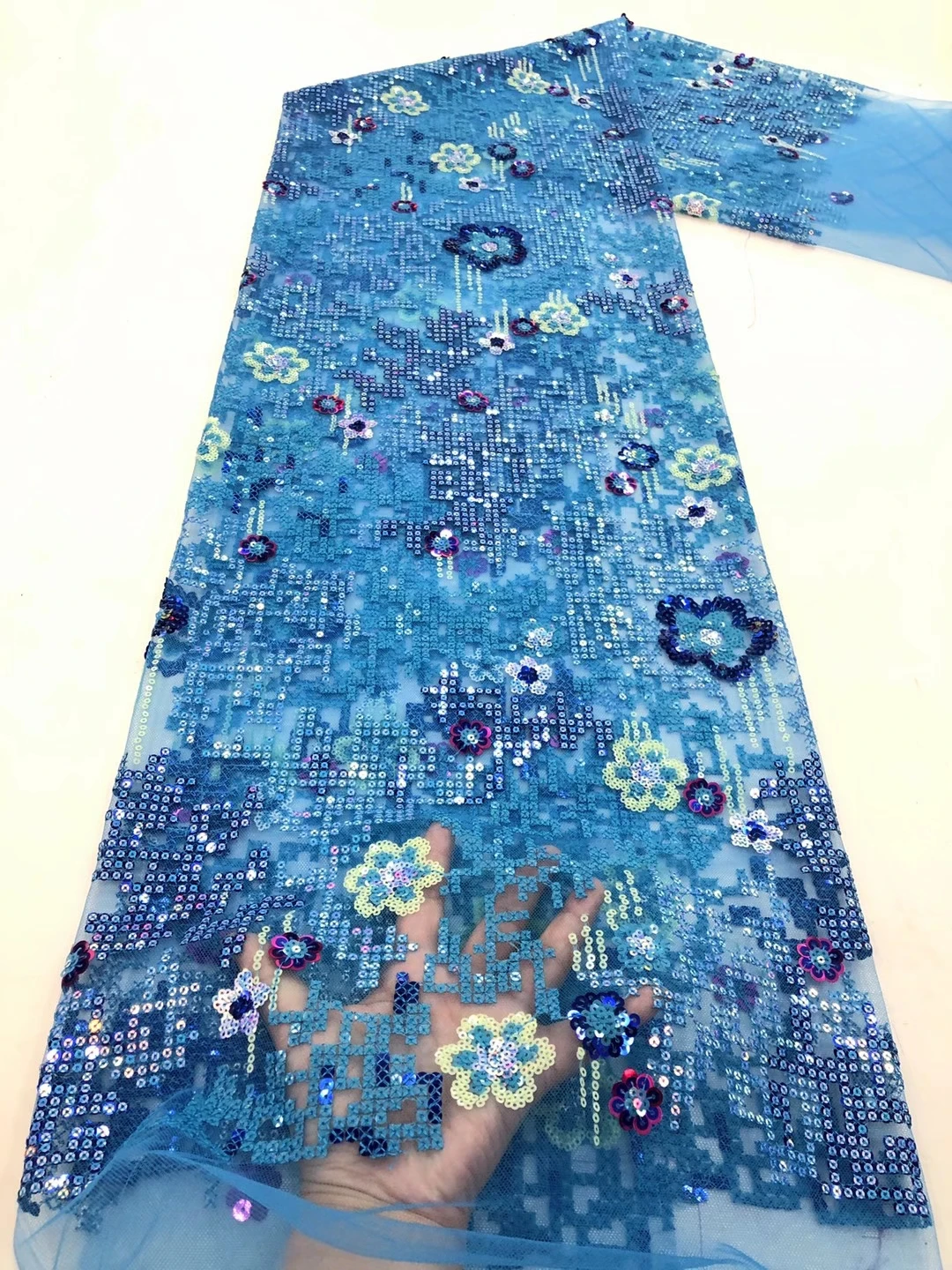 Новинка 2021 фиолетовая африканская французская сетчатая кружевная ткань вышитая