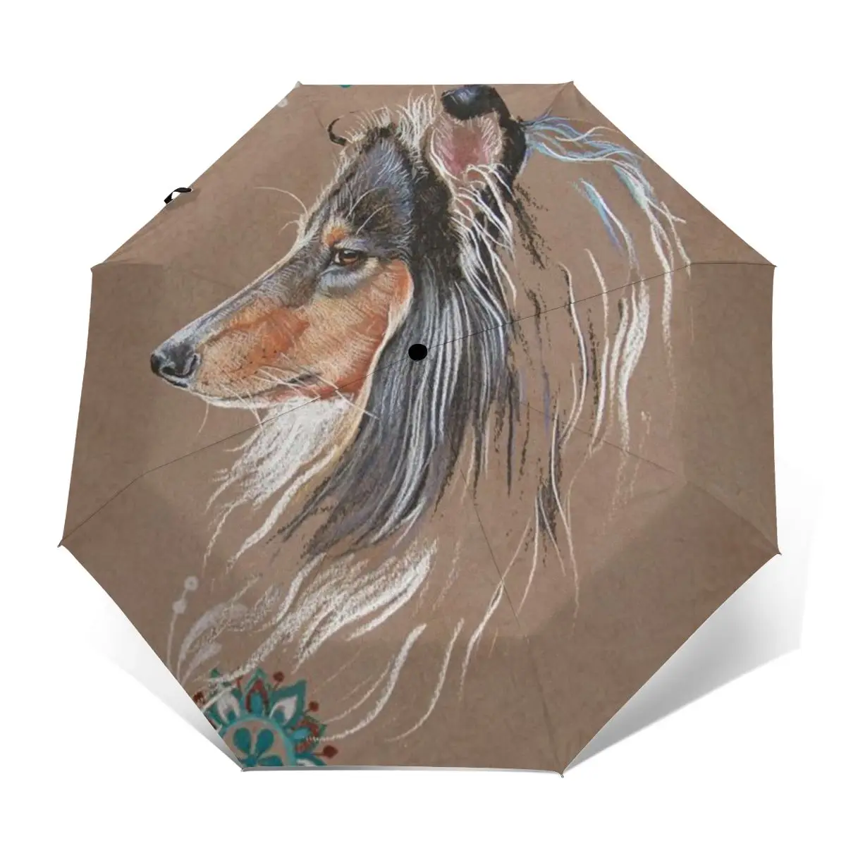 Зонт Солнечный деревянный Автоматический складной для мужчин и женщин зонтик от