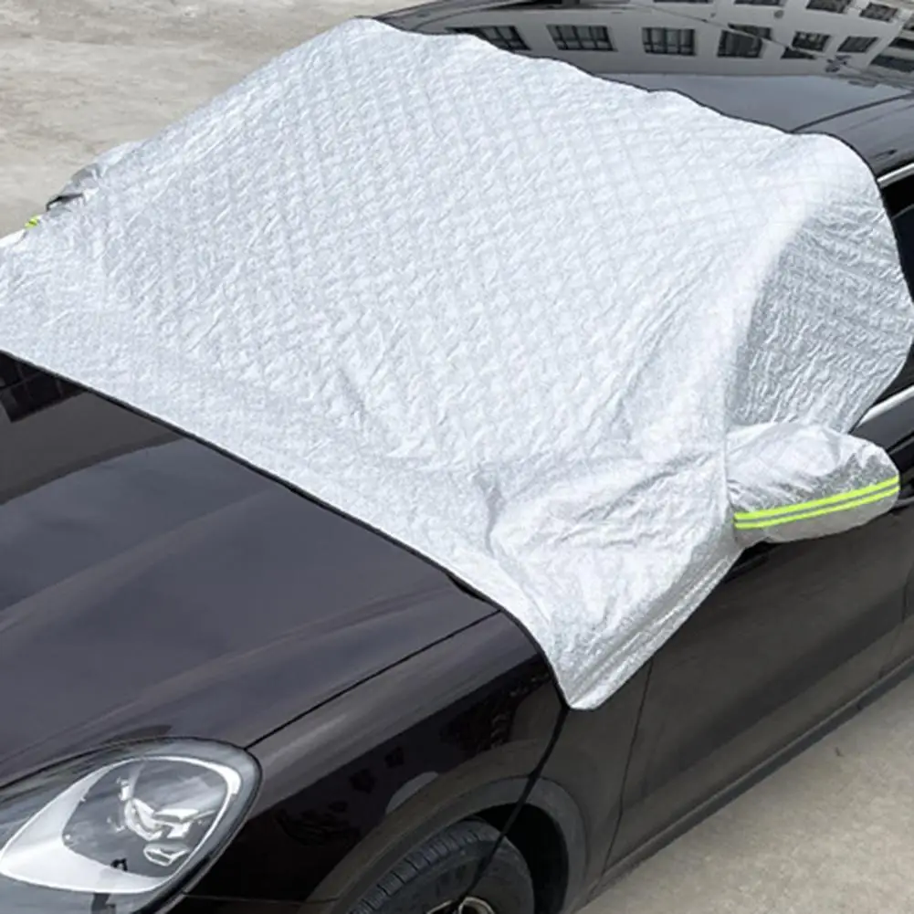 

Car Front Sunshade Cover Four-layer Aluminum Foil Waterproof Protector Cover Thick Magnetic Car Sunshade Cover for Exterior