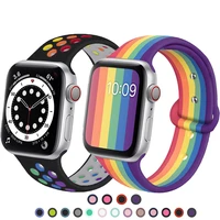 strap for apple watch band 44mm 40mm correa iwatch 42mm 38mm silicone watchband pride edition bracelet for series 6 se 5 4 3