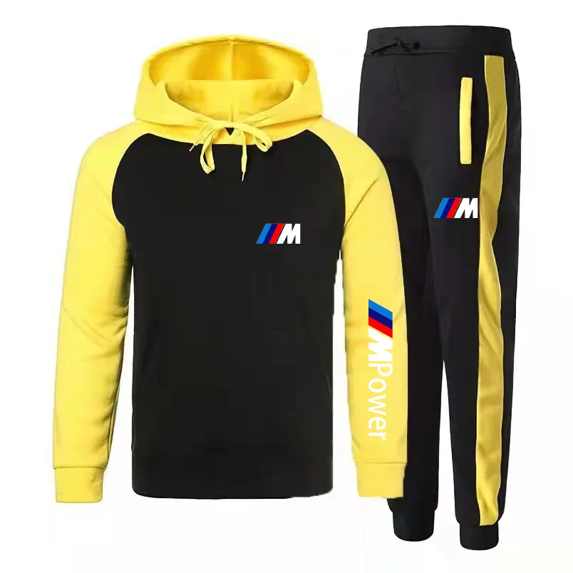 Мужской новый брендовый спортивный и удобный костюм с принтом BMW свитер