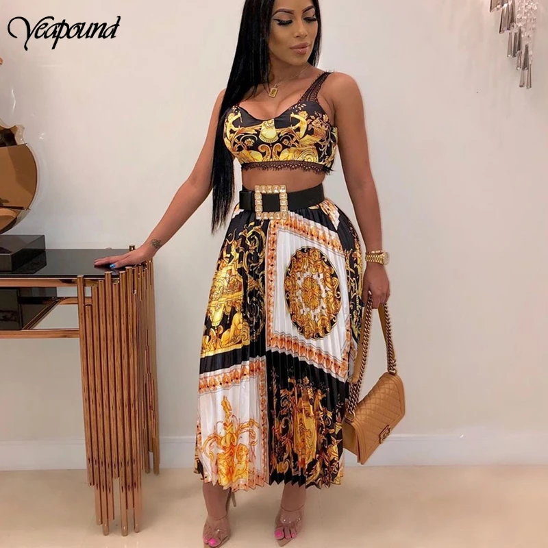 Женское винтажное платье с принтом длинное плиссированное трапециевидной формы