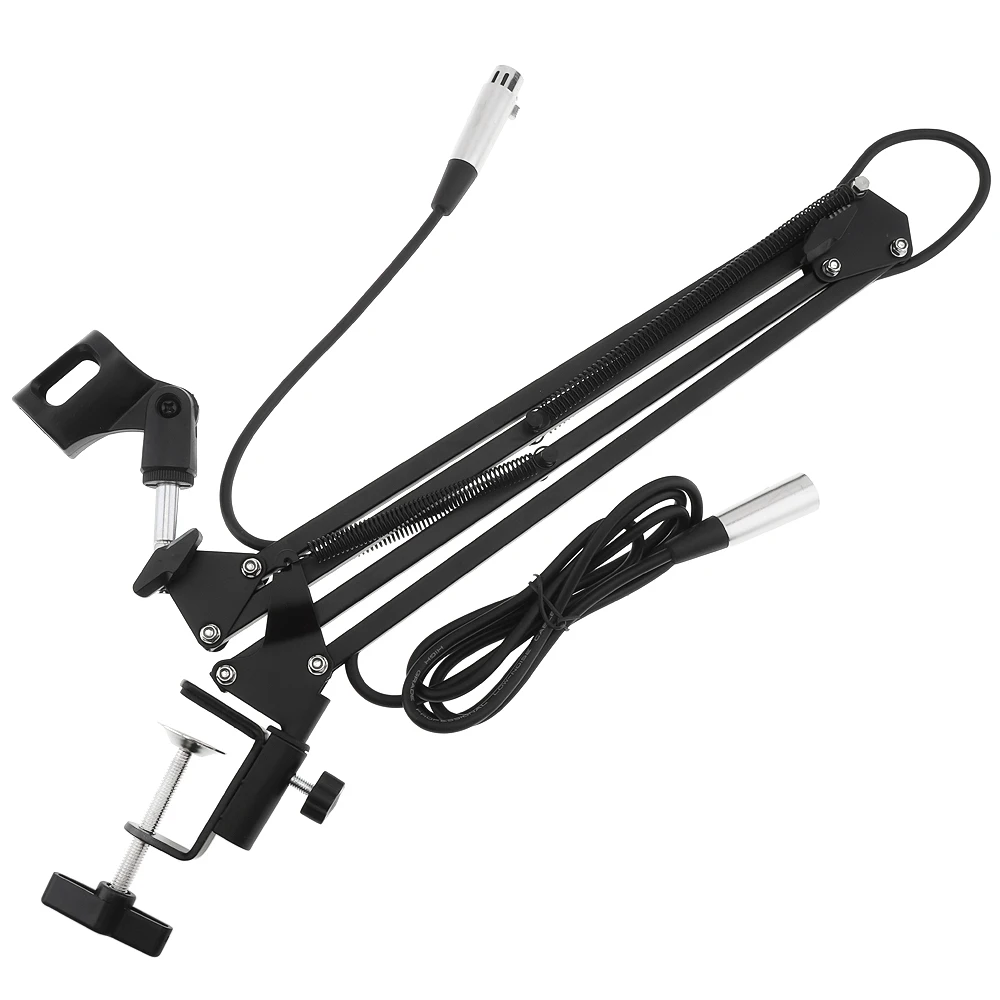 

CY-35 Metal Adjustable 31.5"/80cm Studio Recording Microphone Arm Stand with Mic Clip+Table Mounting Clamp+2.5 m XRL Audio Cable