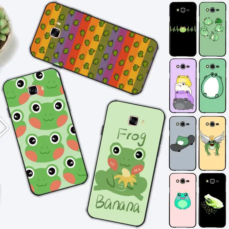 

Cartoon Frog Phone Case for Samsung J 2 3 4 5 6 7 8 prime plus 2018 2017 2016 core