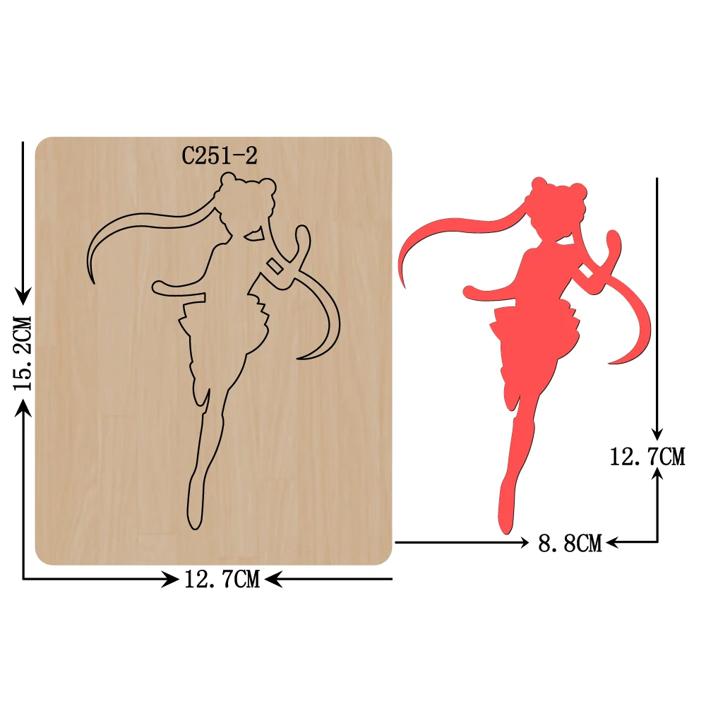 Новые красивые деревянные штамповки для скрапбукинга девочек C-251-2 штампы резки