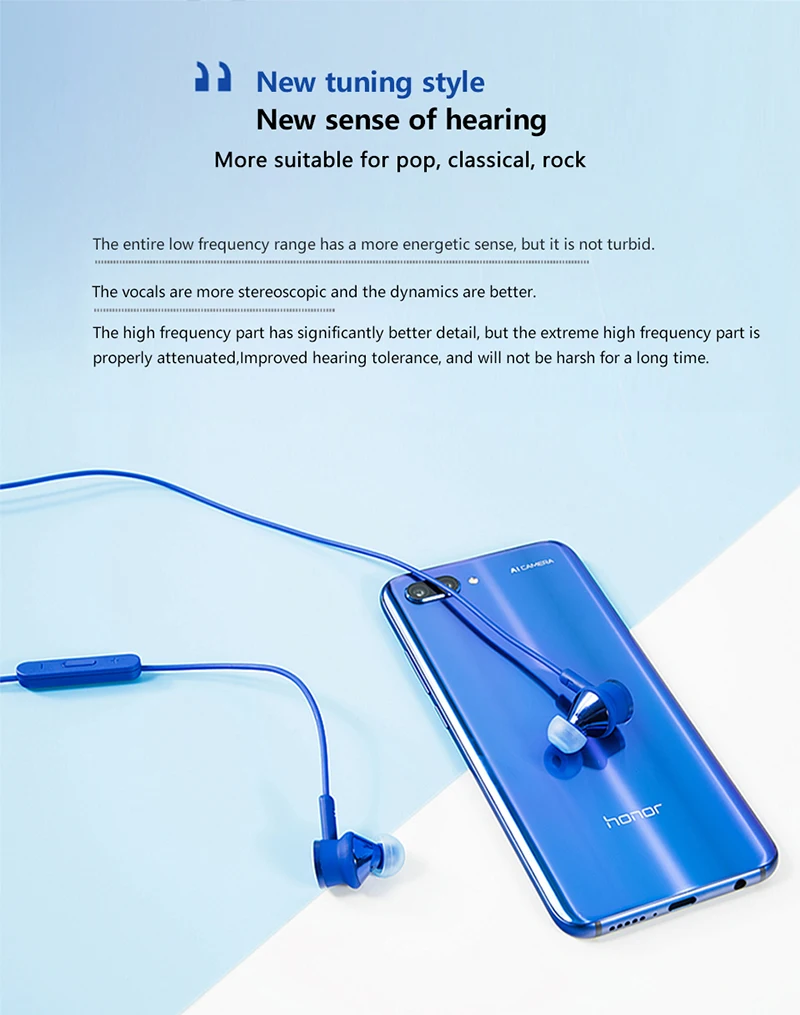 Оригинальные наушники huawei Honor Monster 2 AM17, 3,5 мм, наушники-вкладыши с микрофоном, чистый звук, наушники с проводным управлением, 1,1 м, гарнитура для Android 4,7